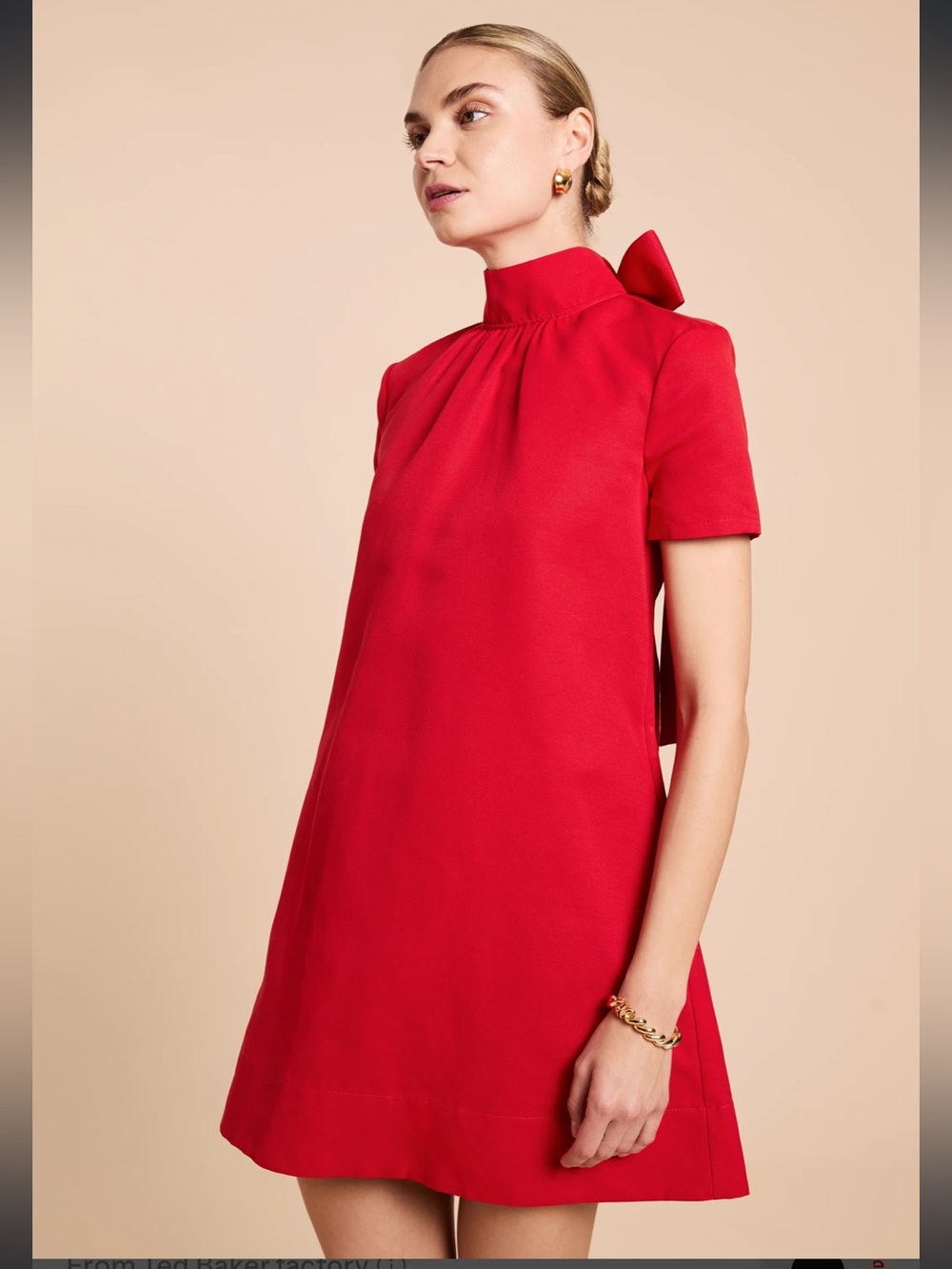 NWT o.p.t Few Moda Zia Frock Bow Back Dress Size XS